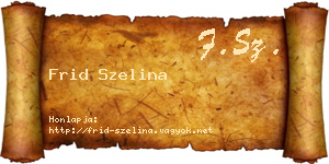Frid Szelina névjegykártya